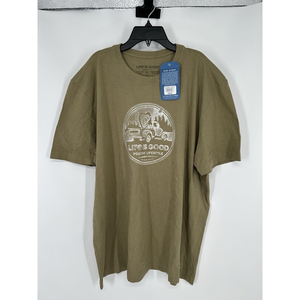 Life Is Good Boston MA Massachusetts Short Sleeve Crusher Tee T Shirt Mens XL